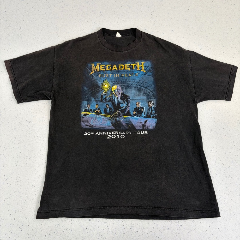 Megadeth Rust In Peace 20th Anniversary Tour 2010 Arizona Fair T-Shirt Size L